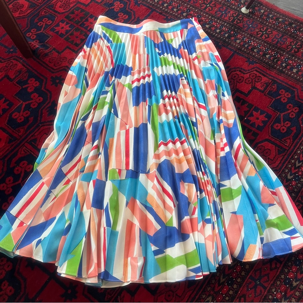 Milly Celeste Multicolor Pleated Skirt